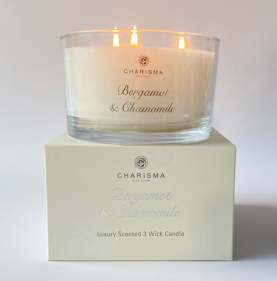 Bergamot and Camomile 3 Wick Candle